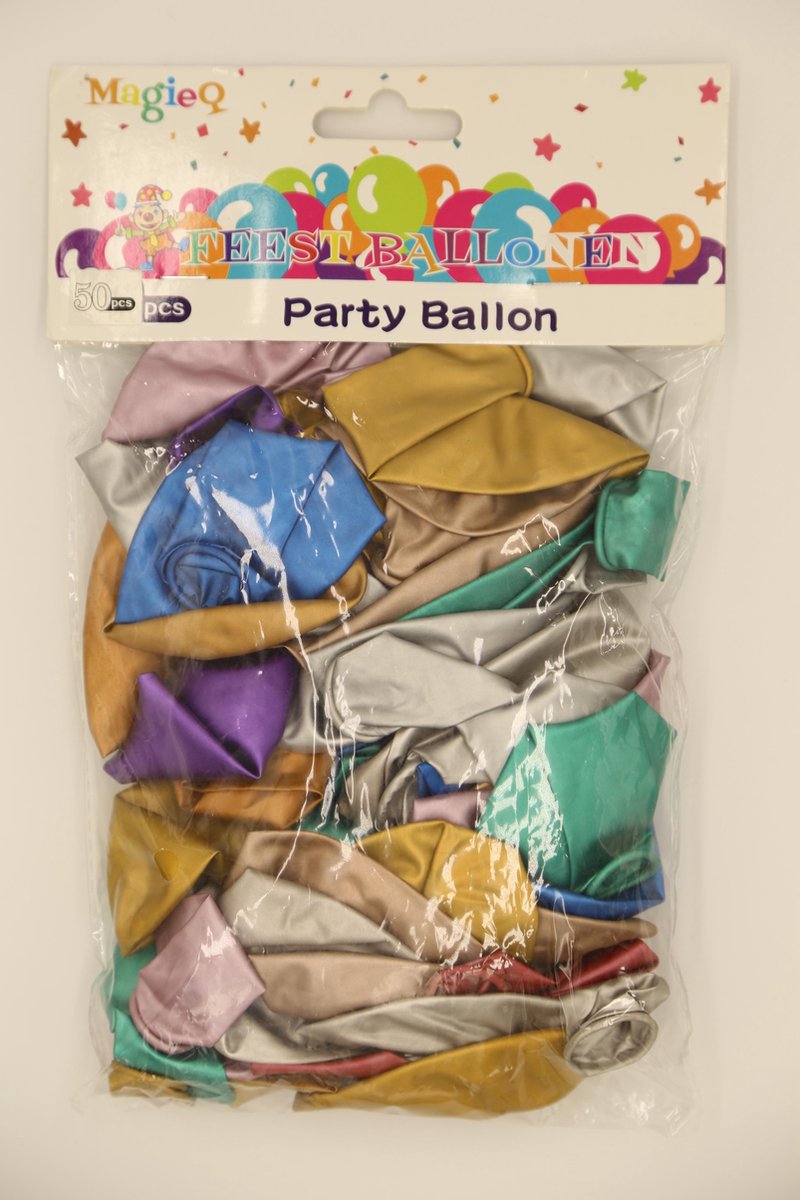 MagieQ Metallic Ballonnen 50 stuks (Gemenged Kleuren) Feest|Party|Kinderfeesje|Decoratie|Versiering